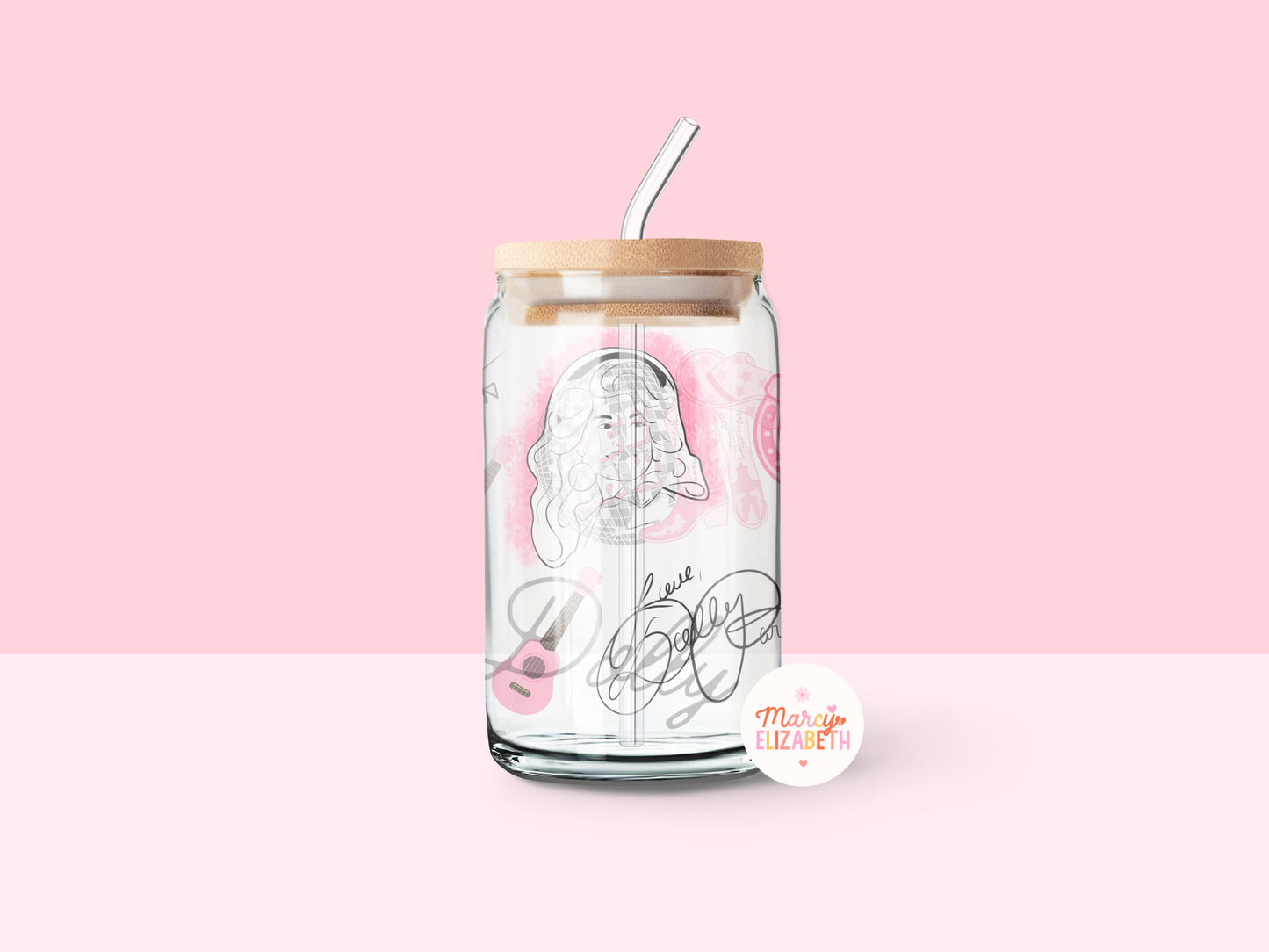 Dolly 16oz Glass Tumbler