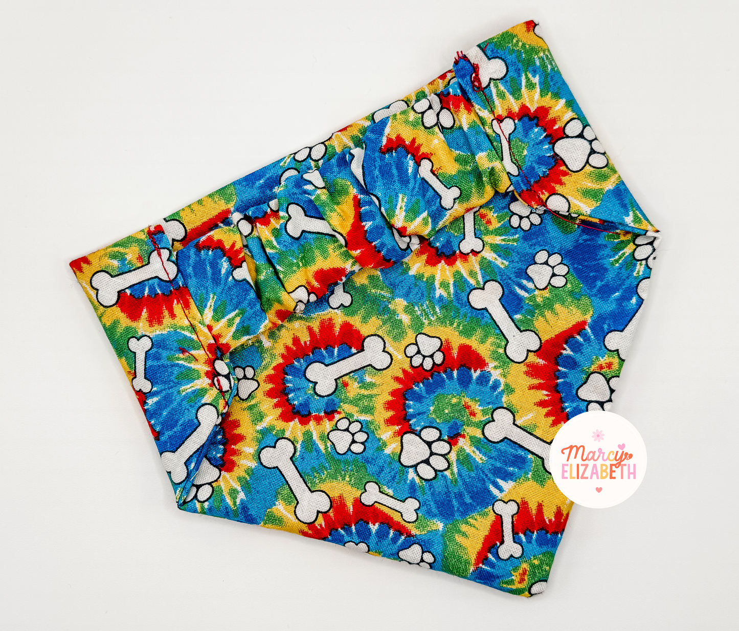 Tie Dye + Bones Pet Bandana