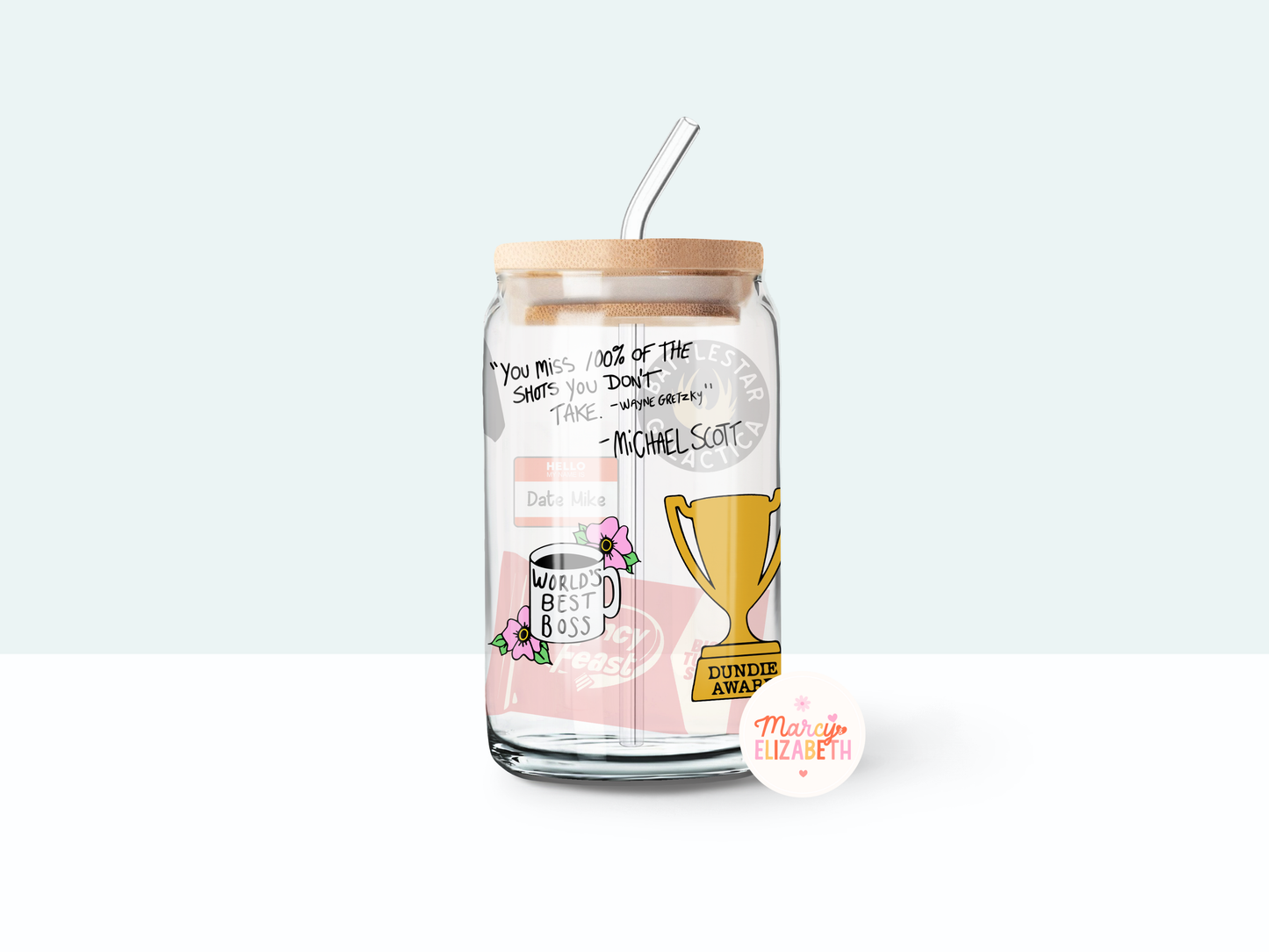 The Office 16oz Glass Tumbler