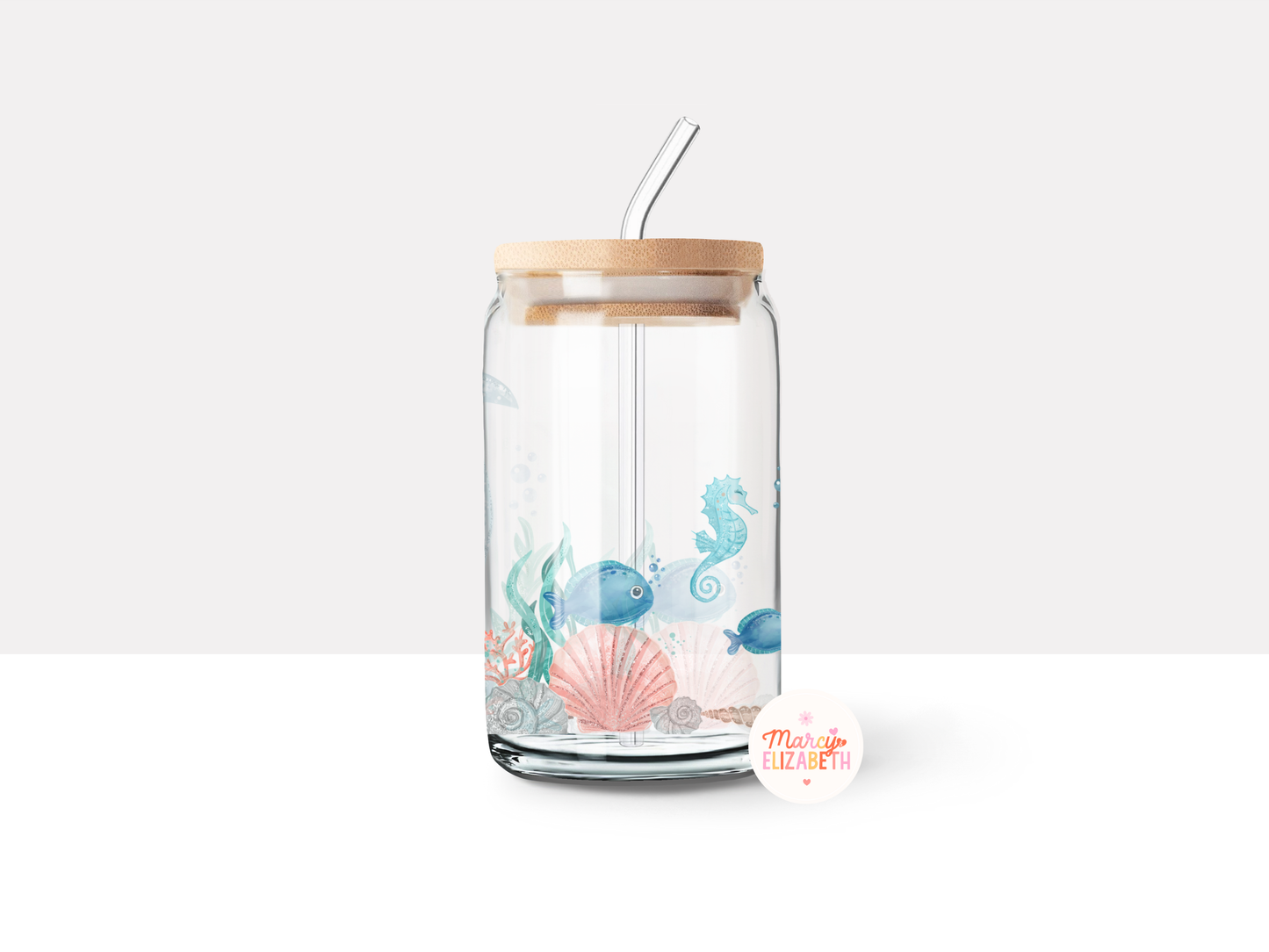 Ocean Life 16oz Glass Tumbler