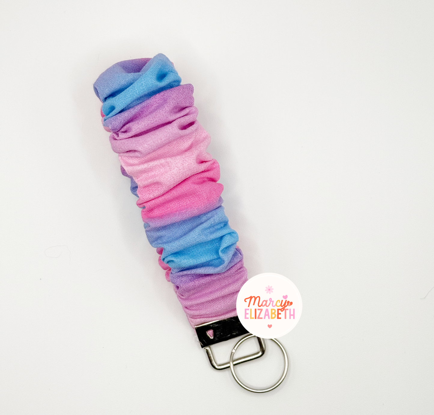 Pink Ombre Scrunchie Keychain
