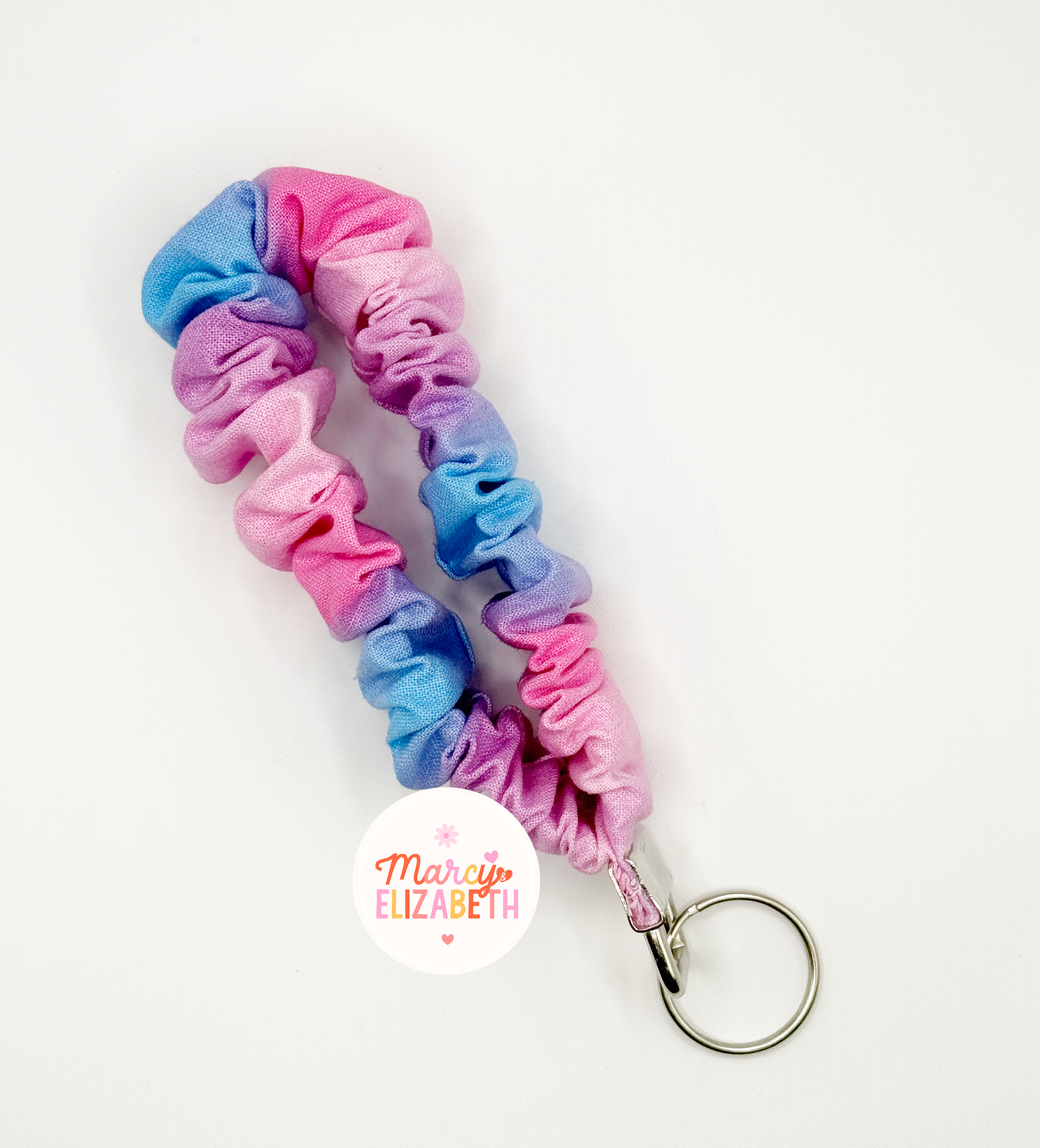 Pink Ombre Scrunchie Keychain