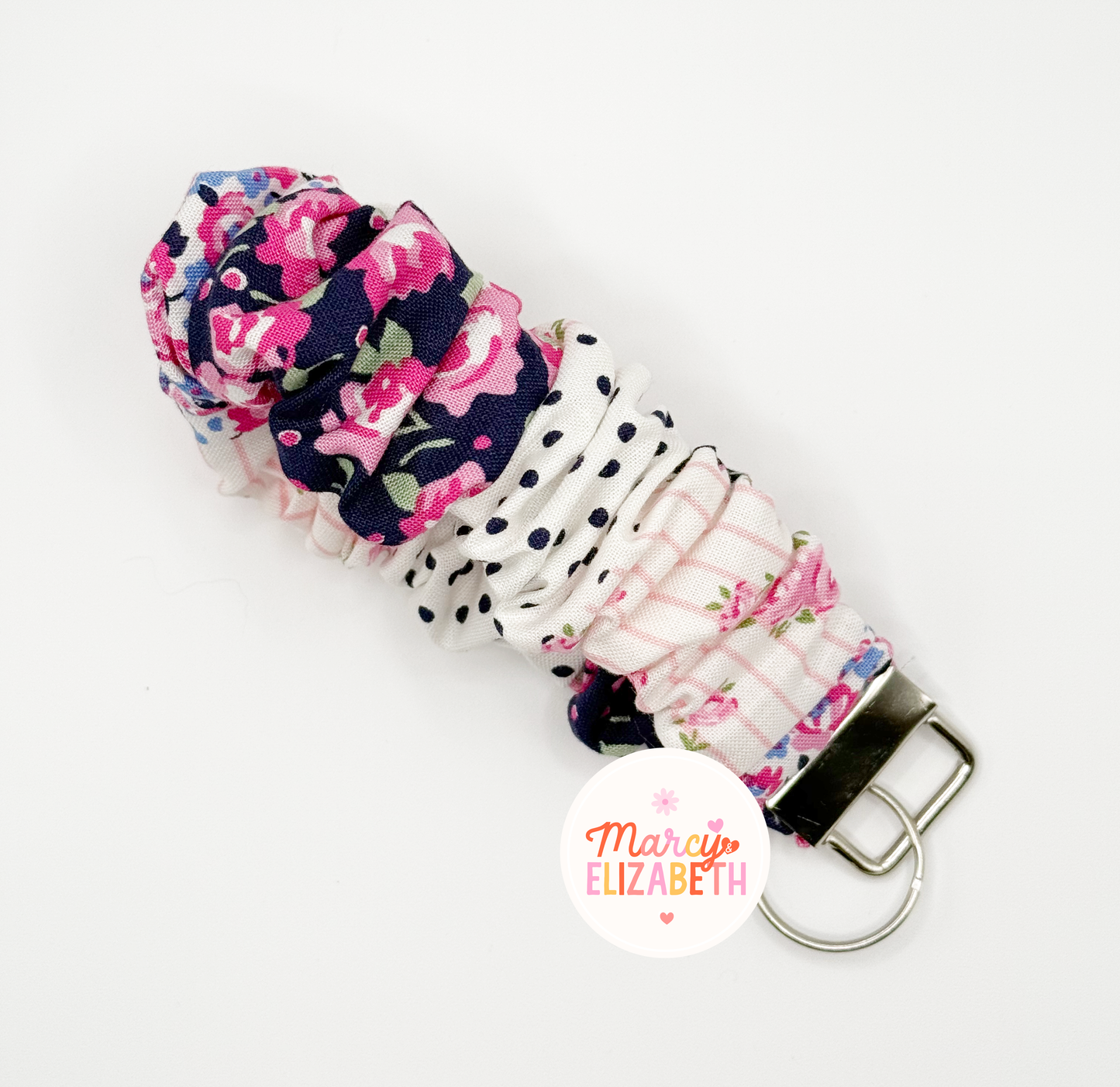 Patchwork Scrunchie Keychain