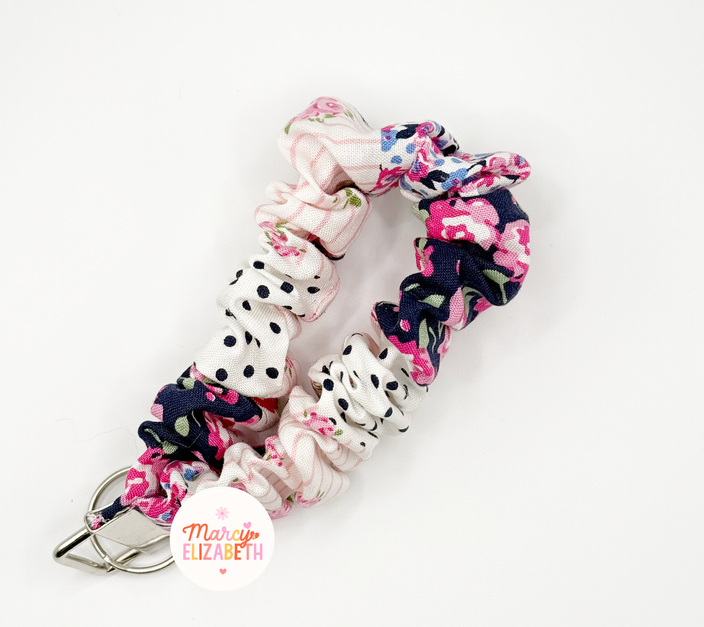 Patchwork Scrunchie Keychain