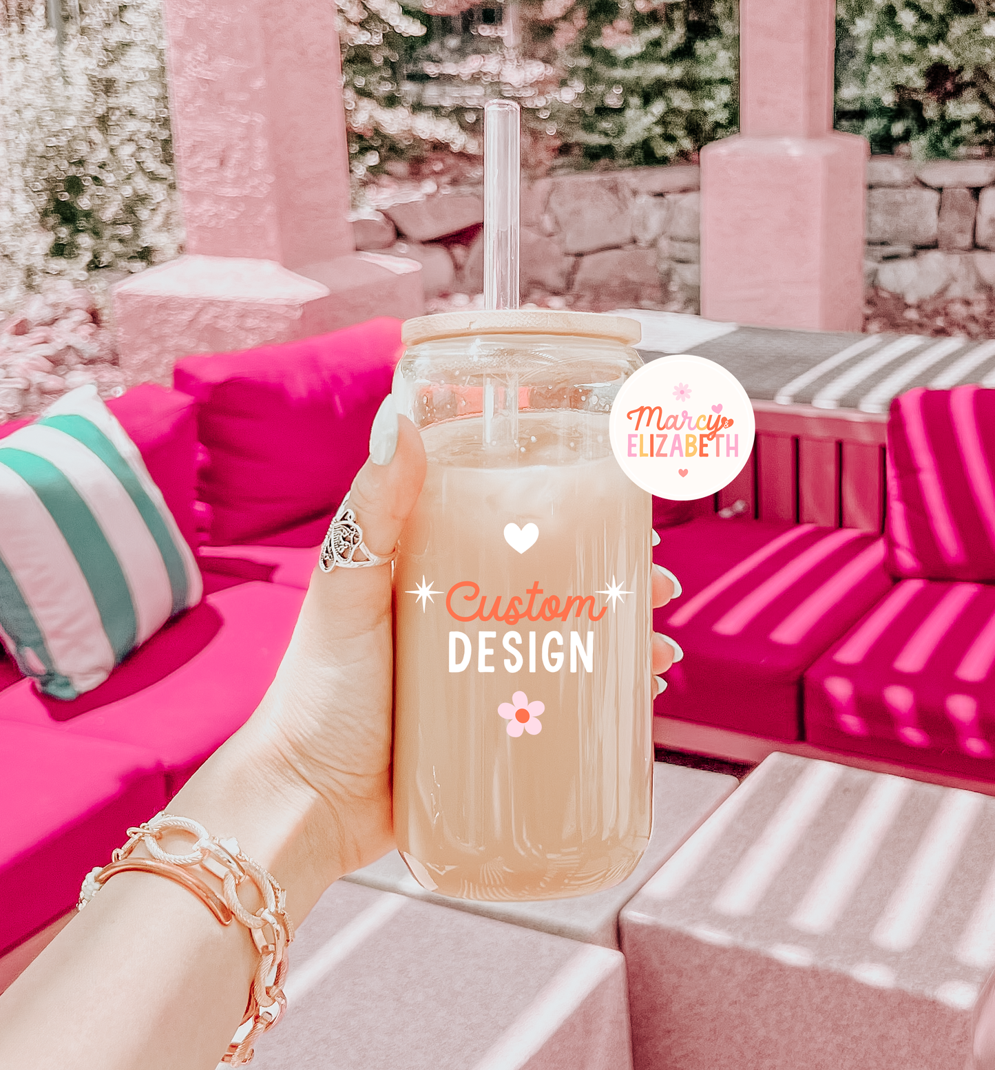 Custom Design 16oz Glass Tumbler