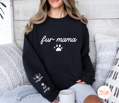 Fur Mama Pet Name Sweatshirt