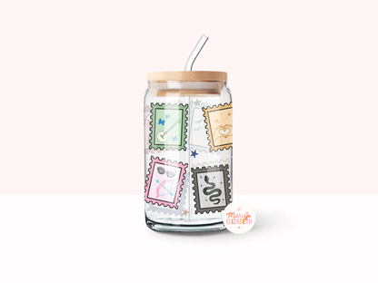 Era Stamps 16oz Glass Tumbler