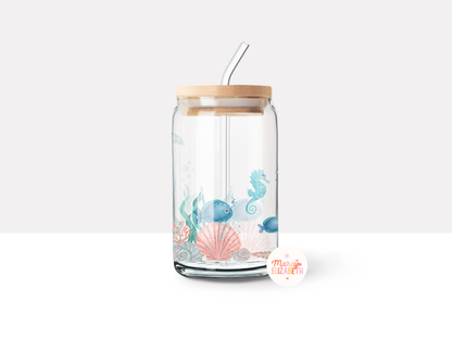 Ocean Life 16oz Glass Tumbler
