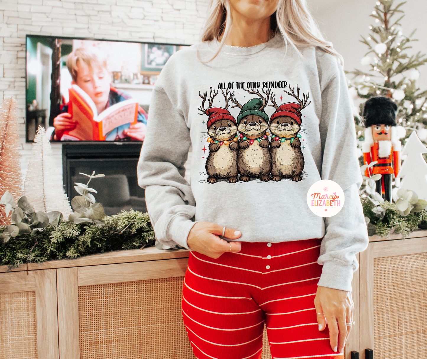 All of the Otter Reindeer Adult Shirt