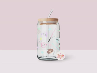 Pastel in Space 16oz Glass Tumbler
