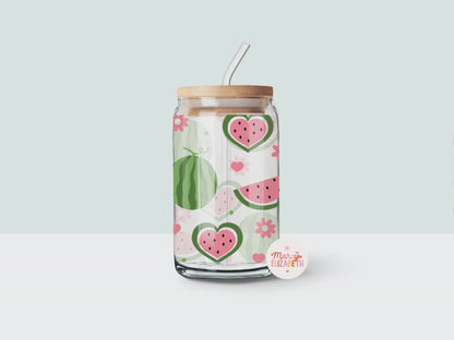 Watermelon 16oz Glass Tumbler