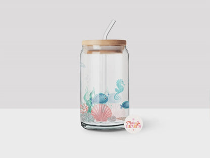 Ocean Life 16oz Glass Tumbler
