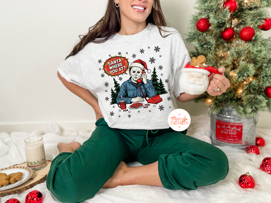 Santa Halloween Adult Shirt