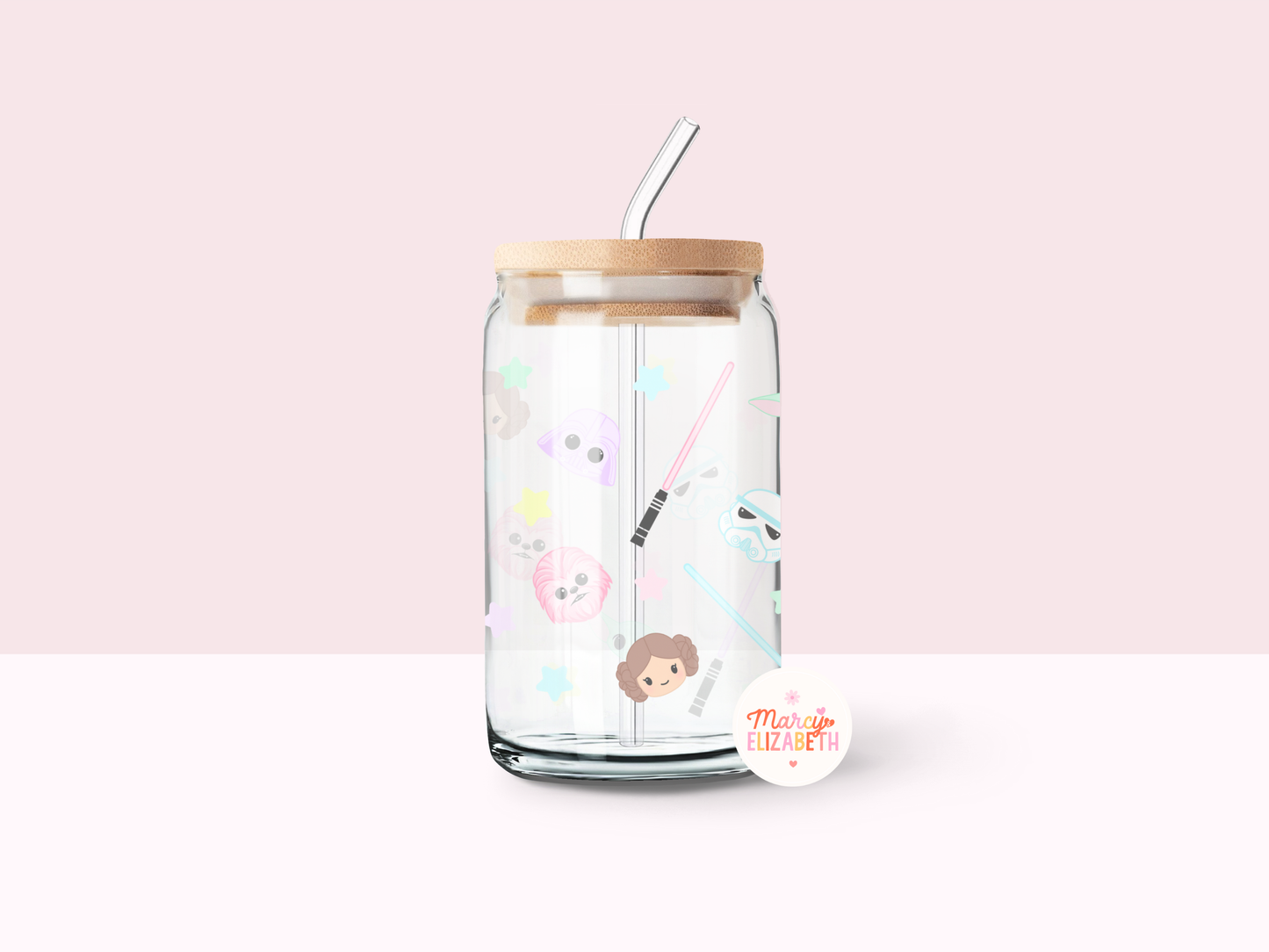 Pastel in Space 16oz Glass Tumbler