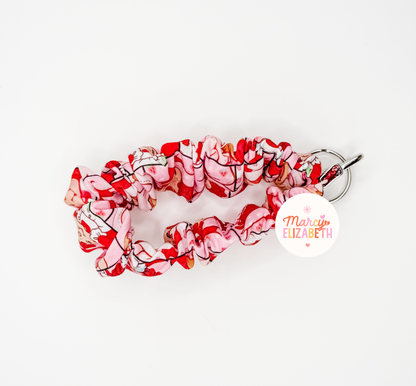 Strawberry Scrunchie Keychain